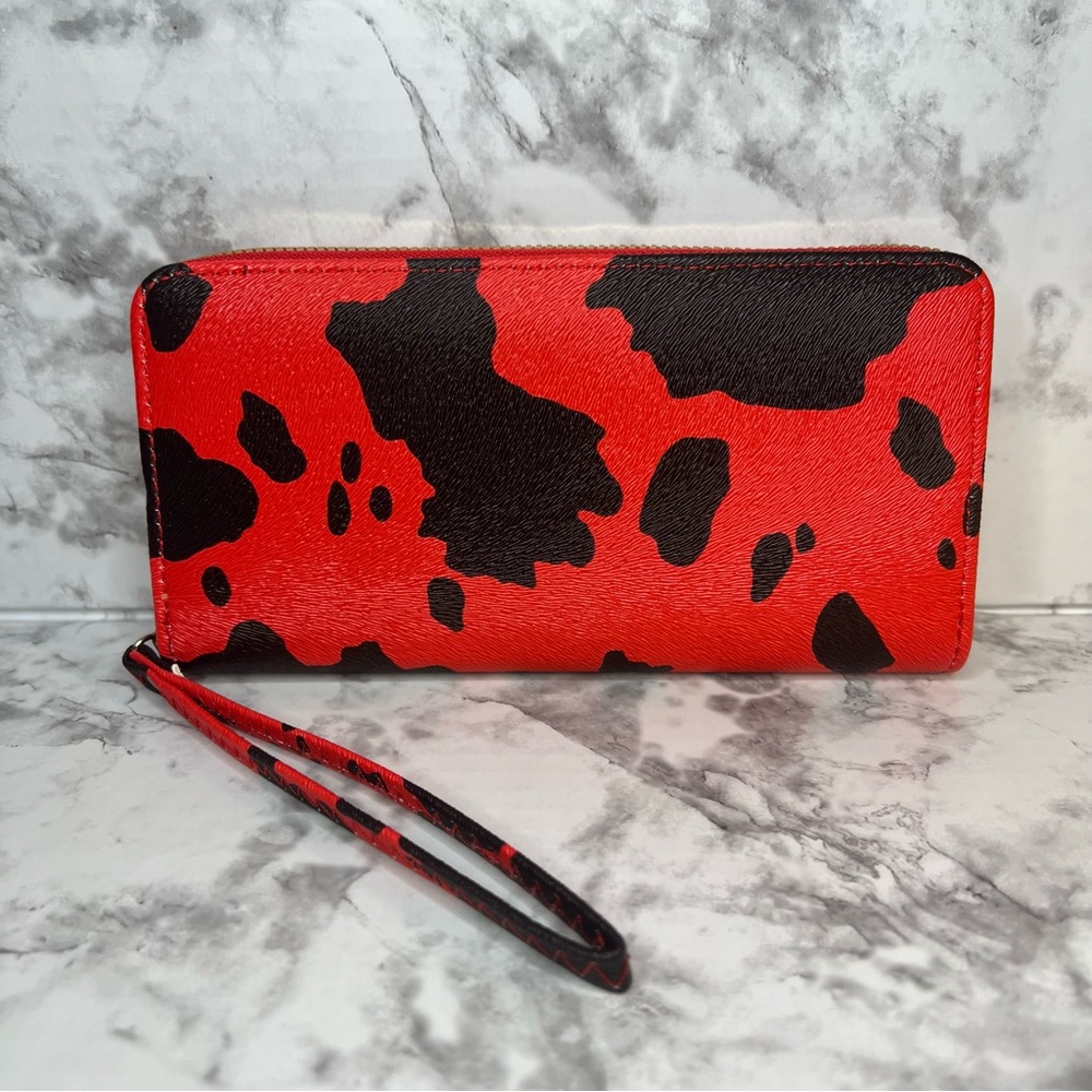 Red Cow Print Wallet